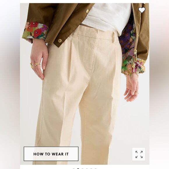 J. Crew Tall pleated capeside chino pant* - Picture 3 of 9